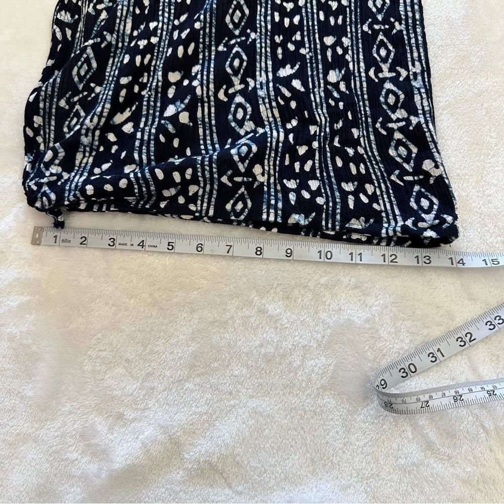 Free People Elena blue print wide‎ leg pants size S - Picture 14 of 14